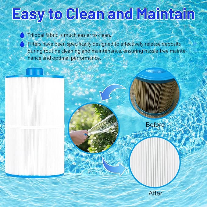 C-8450 Spa Filter Cartridge Replaces for Filbur FC-3310, PCS50N, 100593, 3301-2261, 80501 Maax Spas/Coleman Spas, 50 sq.ft Hot Tub Filter, 4 Pack
