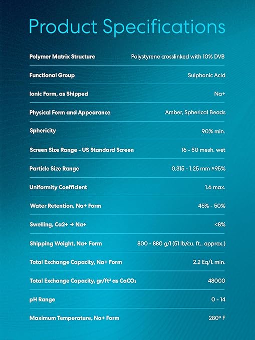 Brio Water Softner Resin Refill for Water Softener Systems & Cartridges | Cation Exchange Resin, 10% Cross-Linked DVB | NSF/ANSI Standard 44 Certified | 1 Cubic Ft. Bag