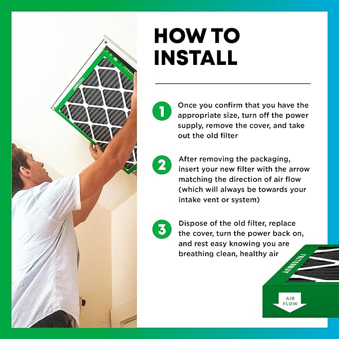 Filterbuy 18x24x1 Air Filter MERV 8 (MPR 700) Odor Eliminator Replacement (4-Pack), Electrostatic Pleated HVAC AC Furnace Filters w/Activated Carbon, Made in USA (Actual Size: 17.38 x 23.38 x 0.75)