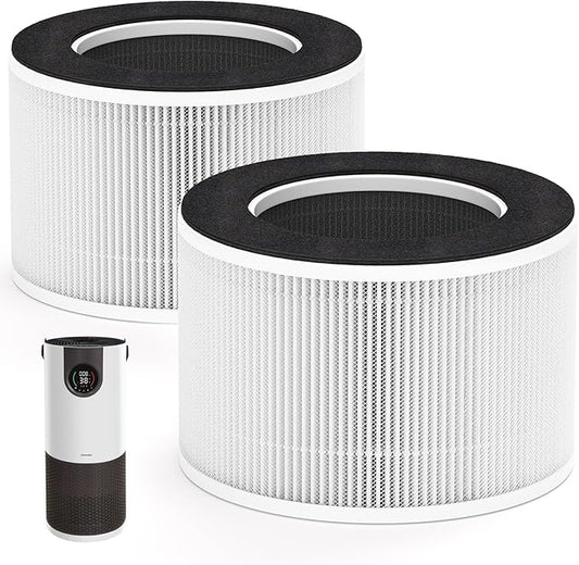 Leemone AP-H400 Replacement Filter Compatible with Homedics AP-H400 2-in-1 Cool Mist Humidifier & Air purifi-er, High-Efficiency Air Purification, 2 Pack