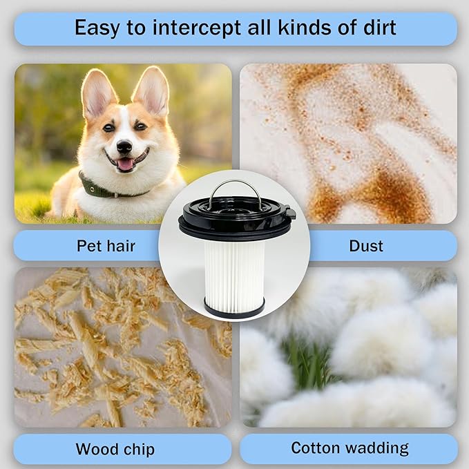 4 Pack HEPA Filters Replacement for Bissell CleanView XR 200W/ CleanView XR Pet 300w Lightweight Cordless Vacuum 3789U, 3789X, 3789, 3797V, 3797W, 3797, 1638010