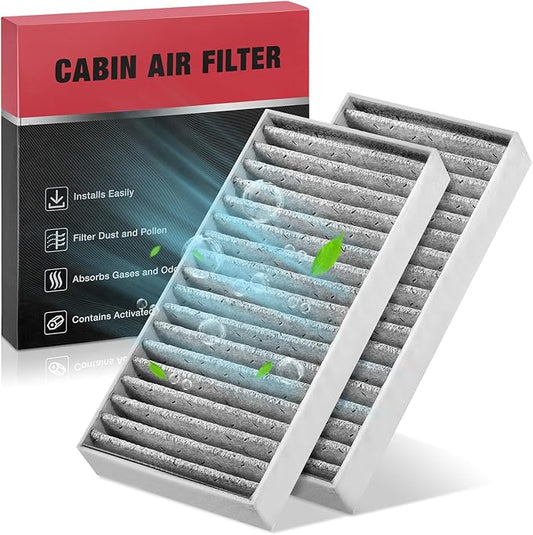BDFHYK 2PC CF11777 Cabin Air Filter w/Activated Carbon Compatible with Jeep 2011 Wrangler V6 3.8L, 2018 Wrangler JK V6 3.6L, 2012-2017 Wrangler V6 3.6L