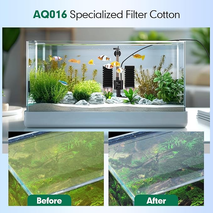 AQQA Replacement Aquarium Filter Sponge 4 Pack