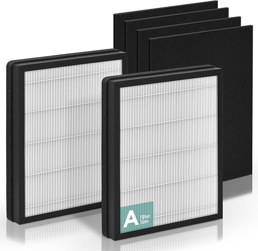 Idylis Air Purifier Replacement Filter A for Filtrete FAP-C01-A and Idylis AC-2119 IAP-10-100 IAP-10-150 IAPC-40-140 Air Purifier with Idylis Filter IAF-H-100A Size A, 2 H13 HEPA & 4 Carbon Pre-filter