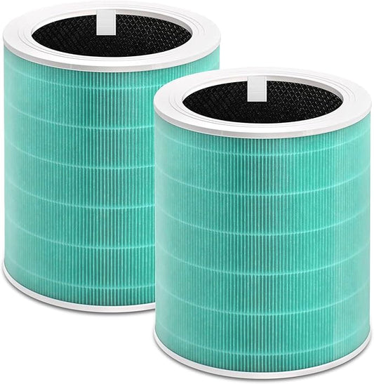 Core 600S Replacement Filter Compatible With Levoit, 3-In-1 High-Efficiency Filter and Activated Carbon, Part#Core 600S-Rf, 2Pack, Green