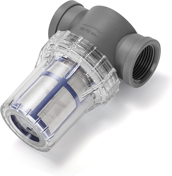 1'' Female NPT in-Line Strainer - Garden Hose Filter for High Pressure Washer, Sediment Filter with 100 Mesh Stainless Steel Screen (1'' 100 Mesh)