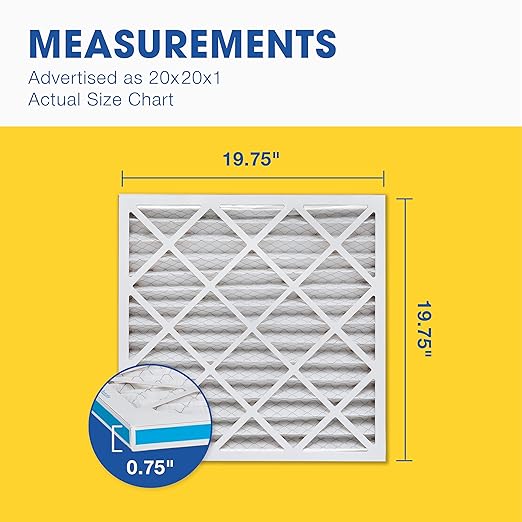 Aerostar 20x20x1 MERV 8 - 4 Count - High Efficiency Pleated HVAC, Furnace & Air Conditioner Filters - Removes Dust, Lint, Mold & Allergy-Causing Pollen
