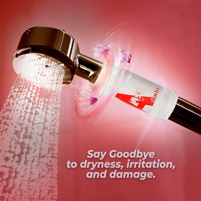 Universal Vita C Shower Filter: Unveil Radiant Skin & Hair with K-Beauty Secrets (Adorbs-Magnolia & Lily)