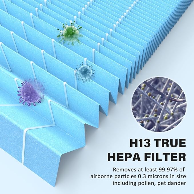 HAP603 Replacement Filter Compatible with ECOSELF HAP603 Air Purifier, Blue, 2 Pack