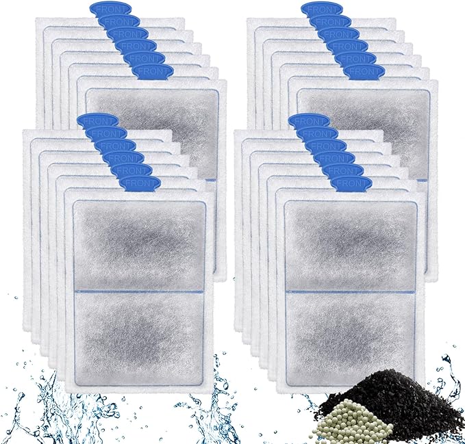 driamor 24 Pack PF-L Fish Tank Filter Cartridges Compatible with PF20, PF30, PF40 and PF75 Power Filters, Aquarium Large Carbon Filters Cartridge Replacement