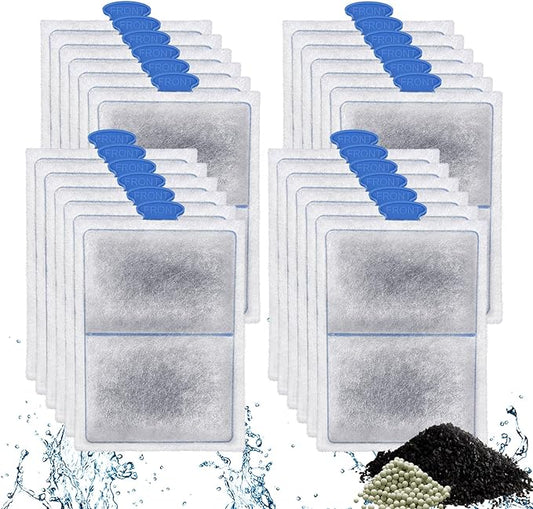 driamor 24 Pack PF-L Fish Tank Filter Cartridges Compatible with PF20, PF30, PF40 and PF75 Power Filters, Aquarium Large Carbon Filters Cartridge Replacement