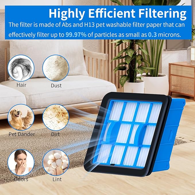 3882 Crosswave OmniForce Replacement Roller & Filters Compatible for Bissell Wet Dry Vacuum Cleaners (Models 3882/3883/3967F/3970F) - 4 Filters, 2 Rollers & 1 Cleaning Brush Included