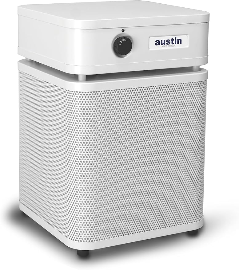 Austin Air HealthMate Plus Junior Air Purifier, White - Advanced 4- Stage Filtration Air Purifiers For Home with Activated Carbon & Zeolite - Ideal as Air Purifiers for Bedroom, Model A250