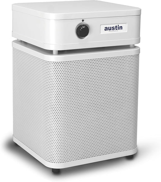 Austin Air HealthMate Plus Junior Air Purifier, White - Advanced 4- Stage Filtration Air Purifiers For Home with Activated Carbon & Zeolite - Ideal as Air Purifiers for Bedroom, Model A250