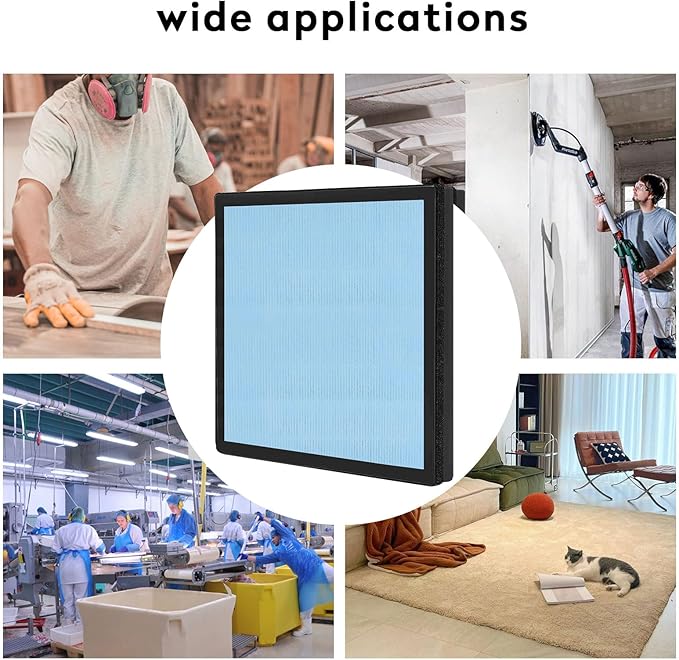 3 Pack HEPA 550 Filter, HEPA& Activated Carbon Filter Replacement Compatible with AlorAir CleanShield HEPA 550 Air Scrubber (17.2＂×15.3＂×2＂)