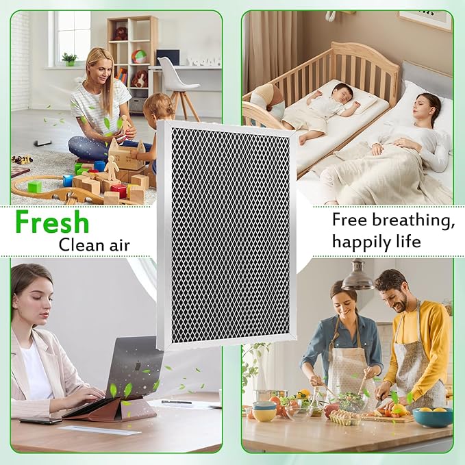 2 Pack 5443 Dehumidifier Filter MERV 8 Replacement Compatible with Dehumidifier Models: 1830, 1850, 1852 and Ventilators 8191, 8192 10x12x1 Filter Upgrade (2)