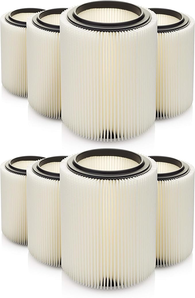 Kopach Replacement Filter for Craftsman and Ridgid Shop Vacs Part # 9-17816 & Part # VF4000, 8 Pack, Original Filter
