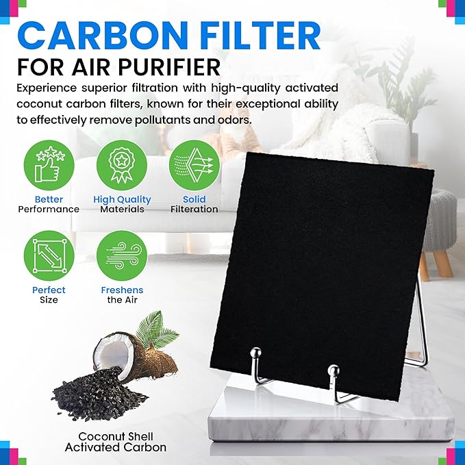 Bagean Activated Carbon Pre Filter A Replacement - Compatible with Honeywell HPA200 Air Purifier Series - Fits Honeywell HPA200 Prefilter A - Air Filters Absorb Odors and Freshen Your Home (4-Pack)