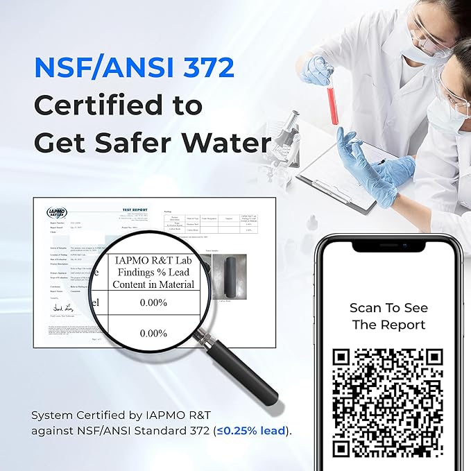 Alkaline Waterdrop Gravity-fed Water Filter System, Increase PH, Reduces Fluoride and up to 99% of Chlorine, with 4 Filters and Metal Spigot, King Tank Series, 2.25G