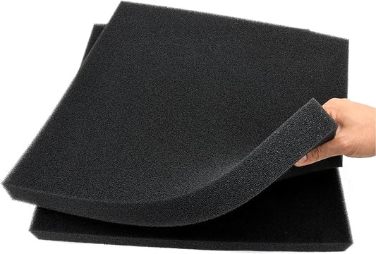 Aquarium Filter Bio Sponge Pad, Foam Sponges Filter Media, Cut fit it Filter Accessories for Fish Tanks and Ponds (18"x18"x1.6" (50PPI) 2 Pack)