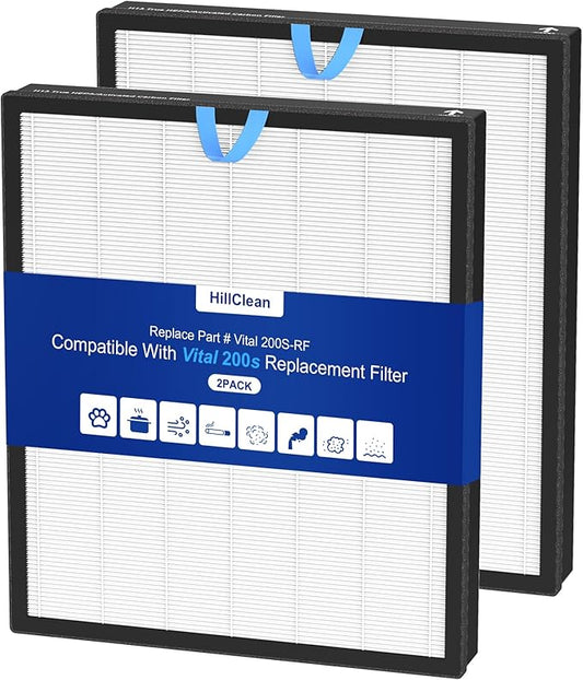 Vital 200S Replacement Filter Compatible with LEVOIT Vital 200S and Vital 200S-P Air Purifier, H13 True HEPA and High-Efficiency Activated Carbon Vital 200S-P Replacement Filter, Vital 200S-RF 2PACK