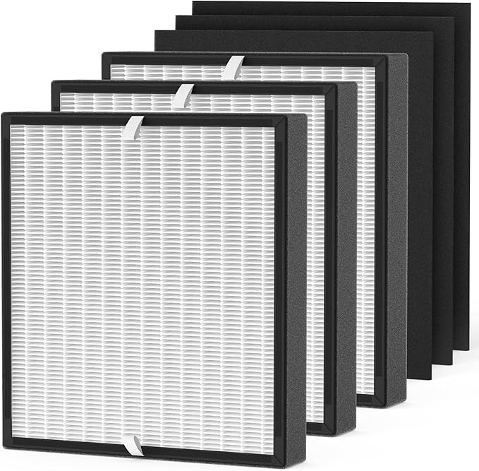 3-Pack BF35 Replacement Filter Compatible with BF35 for BreatheSmart Classic Purifier, 3×2-in-1 Filters + 3×Carbon Pre-Filters