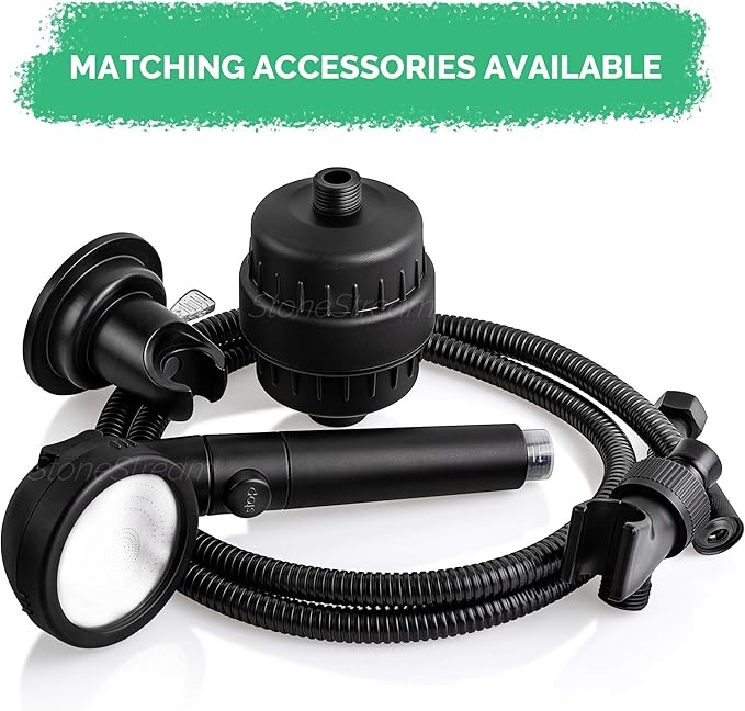 Shower Filter for Hard Water- Original StoneStream Shower head filter with Vitamin C and Activated Charcoal to remove Chlorine, Heavy metals and more- For Dry Skin and Hair