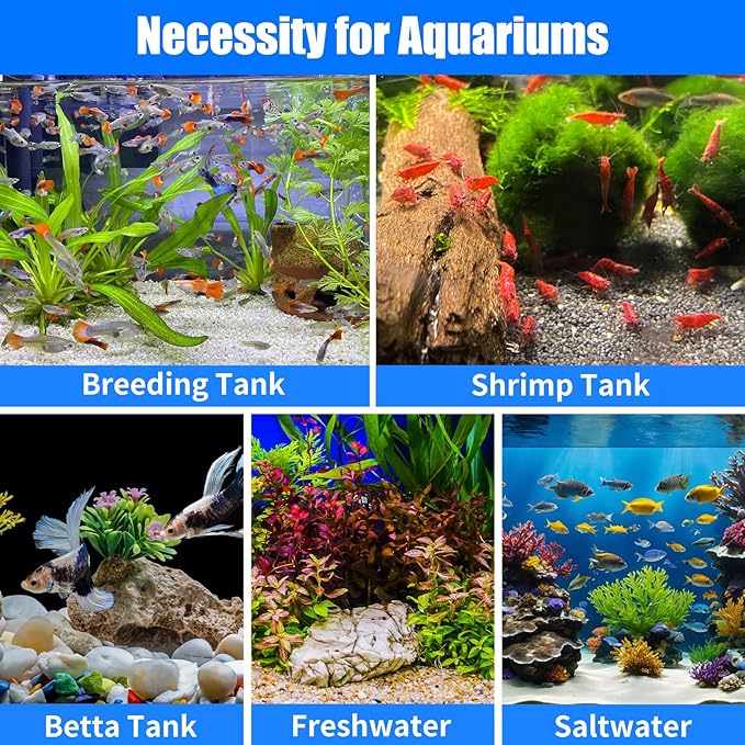 AQUANEAT 12-Pack Pre-Filter Sponge for Aquarium Shrimp Fry Fish Tank Filter 1” Intake, Replacement Foam Cover