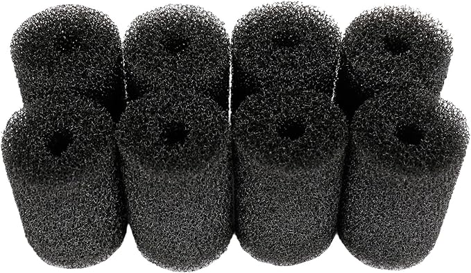 8 Pack Pre-Filter Sponge Aquarium Pre Filter Foam Rolls 0.4” Intake Replacement Sponges for Fish Tank Filter Accessories (1.5''Dx2.4''Hx0.4''Intake)