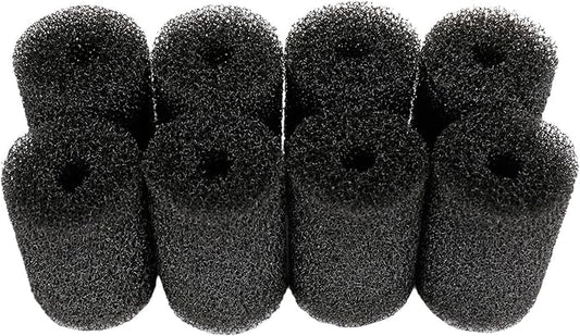 8 Pack Pre-Filter Sponge Aquarium Pre Filter Foam Rolls 0.4” Intake Replacement Sponges for Fish Tank Filter Accessories (1.5''Dx2.4''Hx0.4''Intake)