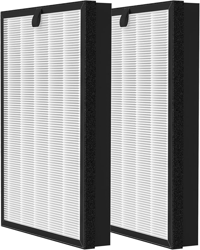 400 Air Purifier Replacement Filter True HP-14 HEPA Filter Compatible with Puro 400 Air Purifier, 3-in-1 HEPA with Activated Carbon Filter Attach 99.97% of Pet Dander, Smoke, Pollen, 2 Pack