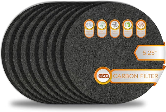 RV Premium Charcoal Activated Carbon Fiber Air Conditioner Filter - Air Duct AC Carbon Filter Replacement for RV AC Vent (8 Pack, 5.25" Round)