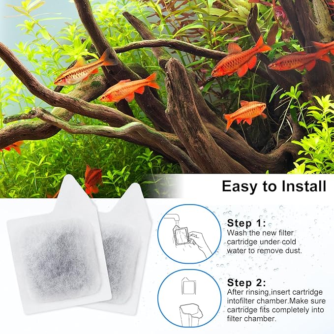 6 Pack XS Replacement Filter Cartridge for Tetra Whisper Extra Small Fish Tanks Filters, Extra Small Filter Cartridges Replacement for Aquarium Filter to 3 Gallons