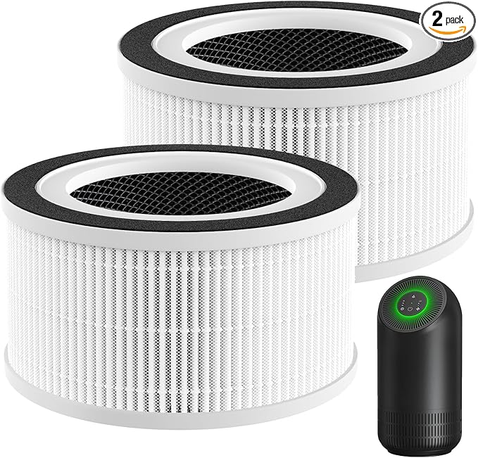 2 Pack Hepa Replacement Filter Compatible with Afloia Fillo/Halo/for Mooka Allo, 3-in-1 HEPA Filtration for Afloia Air Puri-fier Filter Replacement