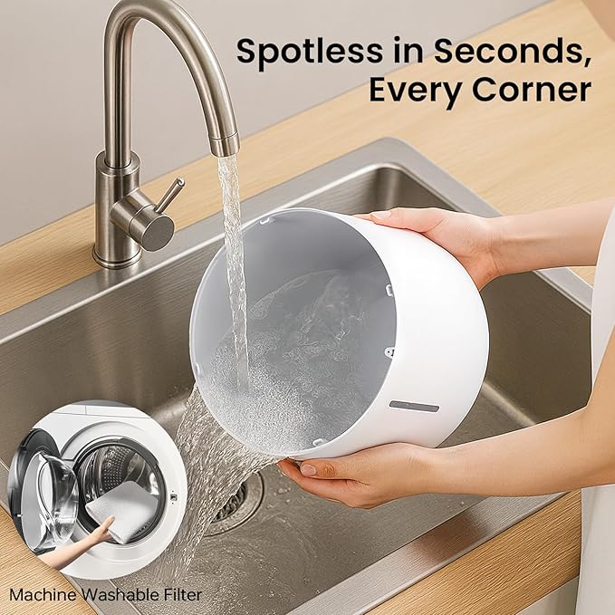 MistFree Evaporative Humidifier for Bedroom, 3L No White Dust for Sensitive Individuals & Kids, Auto Humidity Control, Ultra Quiet Sleep Mode, Easy Clean Tank for Office & Small Room