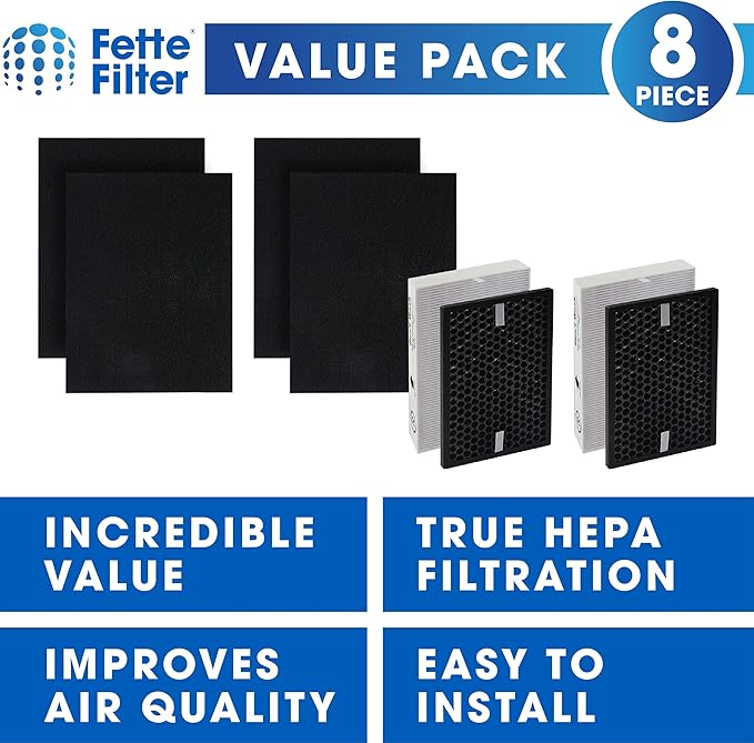 HPA5100B HPA5150 Air Purifier Replacement HEPA Filter Kit Compatible with Honeywell InSight Air Purifiers Model # HPA5100B / HPA5150 Part # HRF-R, HRFSC1, HRF-A100