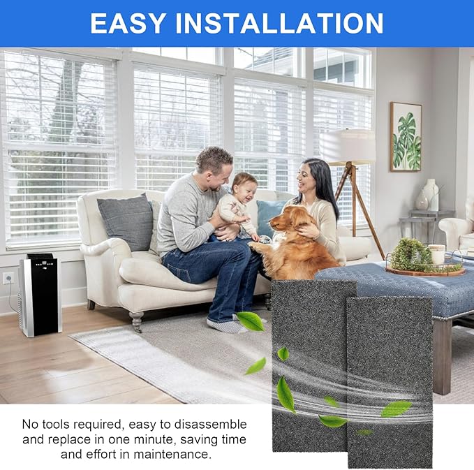 ARC-14S Activated Carbon Filter Cartridge Replacement for Whynter Portable Air Conditioners, Compatible with ARC-CF-14S,ARC-14SH,ARC-141BG and ARC-143MX Models -2 Pcs