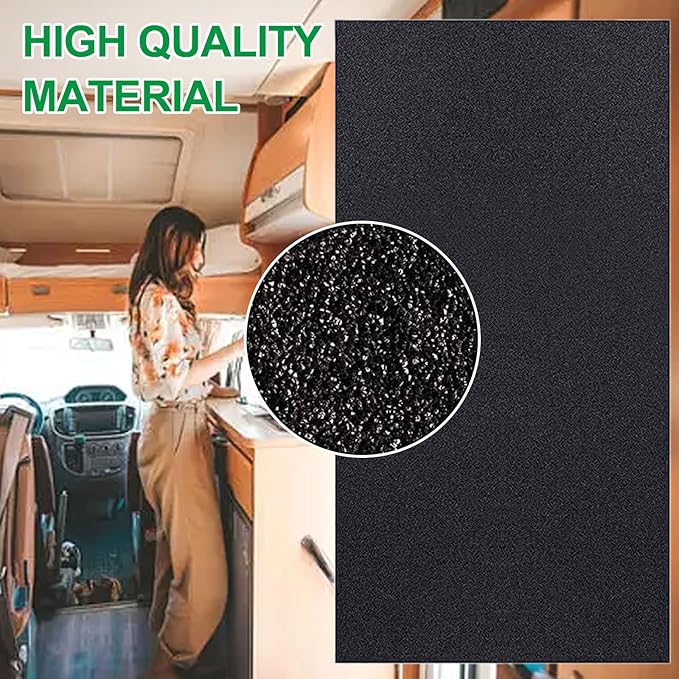 HIFROM Cut To Fit Rv Ac Filter Replacement,Rv Air Conditioner Filter,Rv Ac Air Filter 39.4 × 15.7 × 0.5 Inch,Foam Air Filter Black