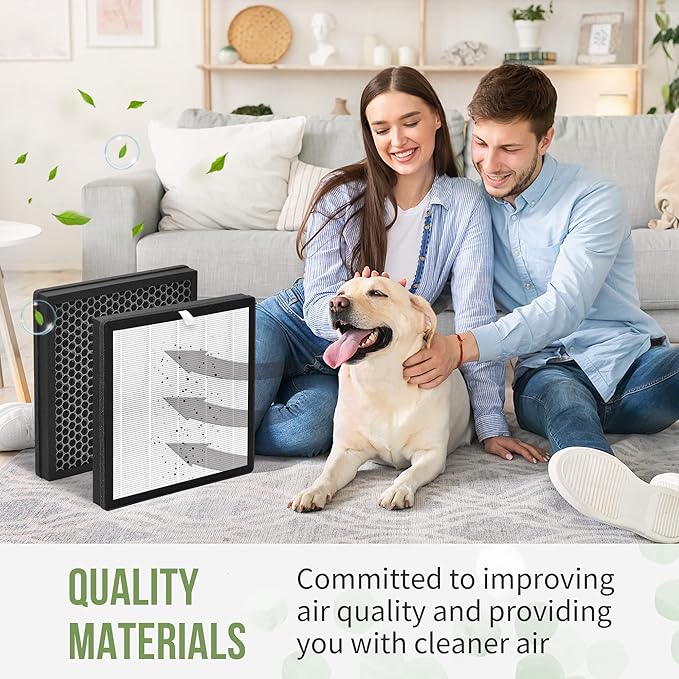 4-Pack G3 H13 HEPA Replacement Filter Compatible with AMEIFU G3 Air Pu-rifier (Sferf-30) and VEWIOR A3 Air Pu-rifier, G3 H13 HEPA Filter with 3-IN-1 High-Efficiency Filtration