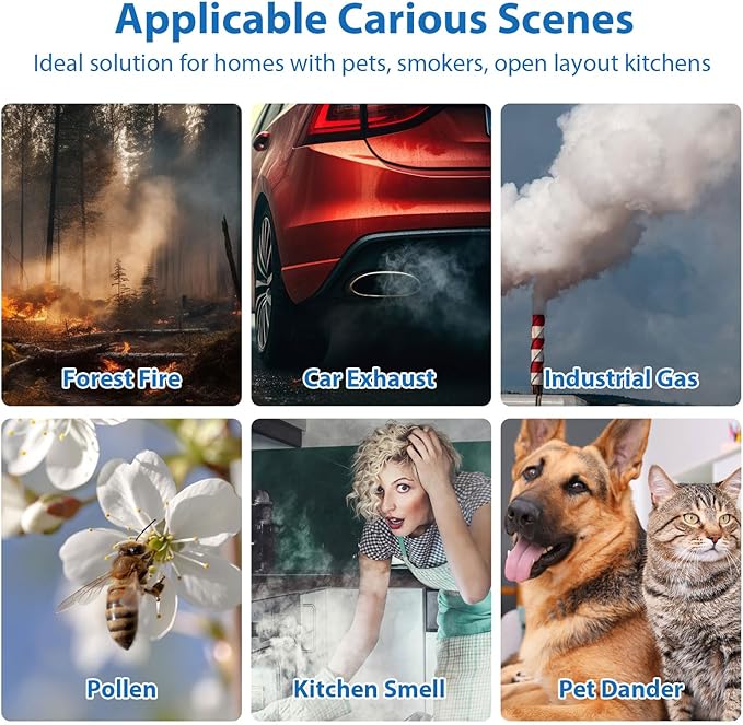 Core 300 Replacement Filter Compatible for LEVOIT Core 300 and Core 300S Air Purifier, Core 300-RF, 3-in-1 H13 True HEPA, Activated Carbon Filtration System, 2 Pack, White