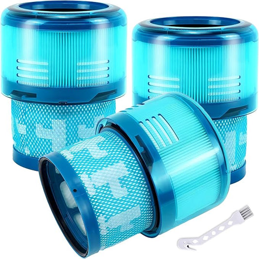 ATXKXE Gen5 Filter Replacement filter, Compatible with Dyson Gen5detect Absolute, Gen5outsize Absolute, Gen5detect Fluffy Cordless Vacuum Cleaner, 3 Pack Filters and 1 Clean Brush