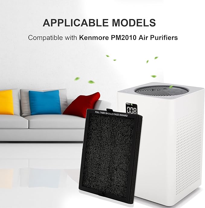 KF250 1200e Air Purifier Replacement True HEPA Filter, Compatible with Kenmore 1200e Series Air Purifier PM2010, 2-Pack