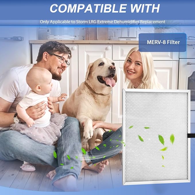 6 Pack MERV 8 Replacement Set Dehumidifier Filter Compatible with ALORAIR Commercial Storm LGR Extreme,Only Applicable to Storm LGR Extreme Dehumidifier, filter Size 12.2x 9.9 x 0.4