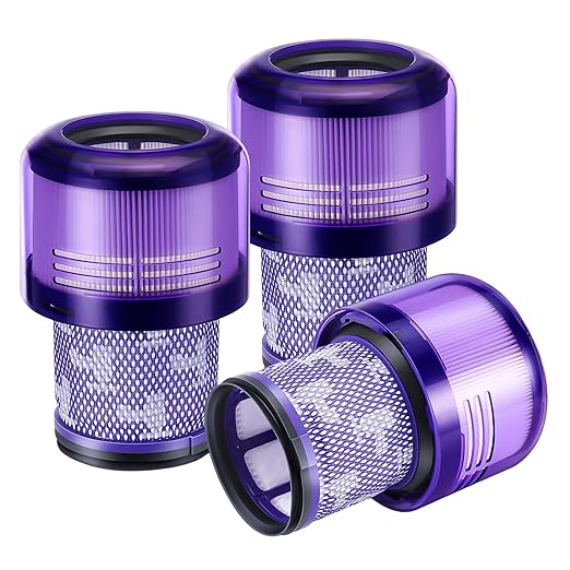 3 Pack V11 And V15 HEPA Filter Compatible for select Dysn V11 (SV14, SV15, SV17, SV28) and V15 (SV22, SV47) cordless vacuum cleaners. Replacement part for Dyson part number: 970013-02