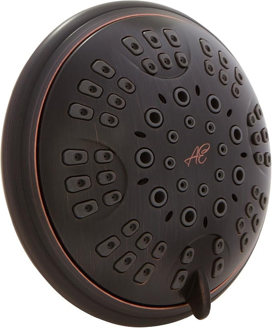 6 Function Adjustable Luxury Shower Head - High Pressure Boosting, Wall Mount, Bathroom Showerhead For Low Flow Showers, 1.8 GPM - Oil-Rubbed Bronze & California Certified