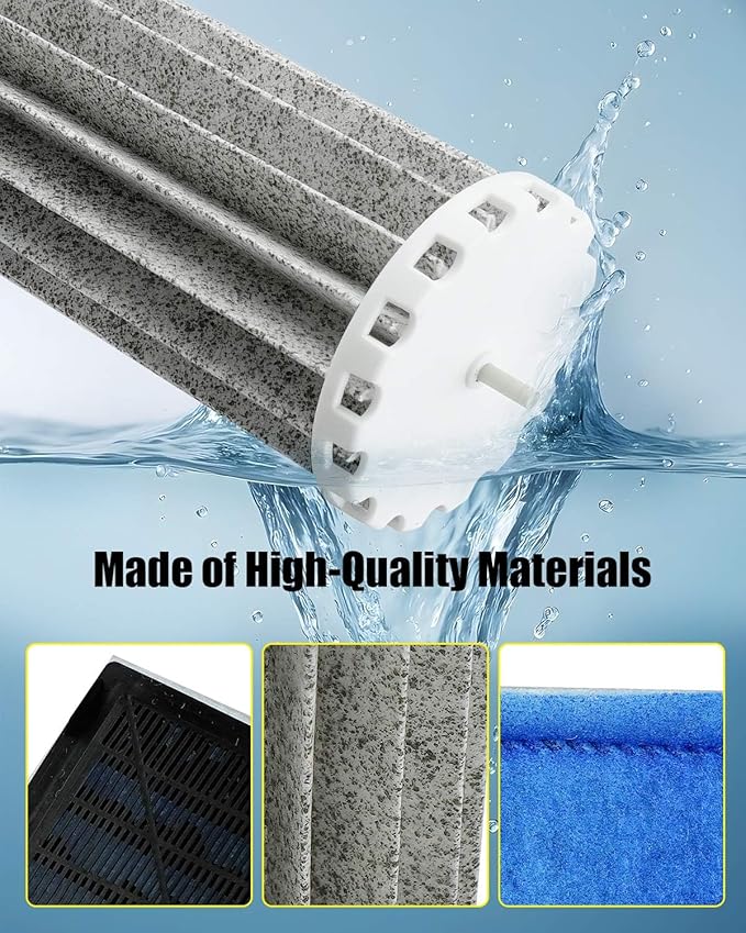 ULZOZN 2PCS Aquarium Fish Tank Filters with 2PCS Rite-Size C Cartridge Fit for Marineland Penguin 200 350 200B 350B, Biowheel Aquarium Filters Replace PRBW2350B