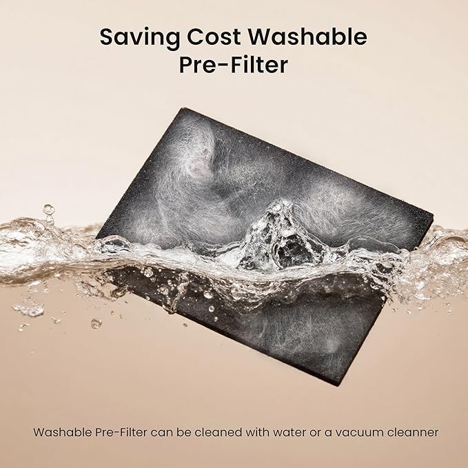 Pet Air Purifier for Home Large Room up to 2000 sq ft, H13 HEPA Double-Sided Air Filter Washable, Air Cleaner for Pet Hair Dander Odor Allergies Pollutant, PM2.5 Air Quality Monitor, Auto Mode, Blue