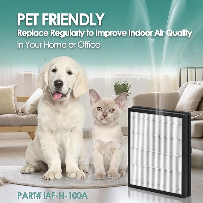 Idylis Air Purifier Replacement Filter A for Filtrete FAP-C01-A and Idylis AC-2119, IAP-10-100, IAP-10-150, IAPC-40-140 Air Purifiers - IAF-H-100A Size A, 4 H13 HEPA & 8 Carbon Pre-filter