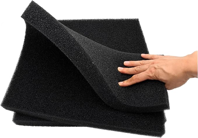 Aquarium Filter Bio Sponge Pad, Foam Sponges Filter Media, Cut fit it Filter Accessories for Fish Tanks and Ponds (18"x18"x1.6" (35PPI) 2 Pack)
