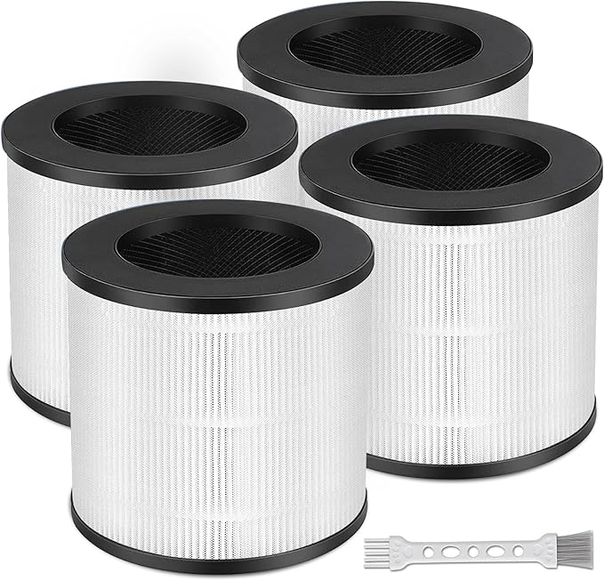 4 Pack Model 14 Replacement Filter for MA Air Puri-Fier Models 14/14B/14W, 3-in-1 Filter Contains Pre-Filter and Activated Carbon Filter。
